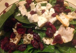 Ensalada de Espinacas con Queso de Cabra